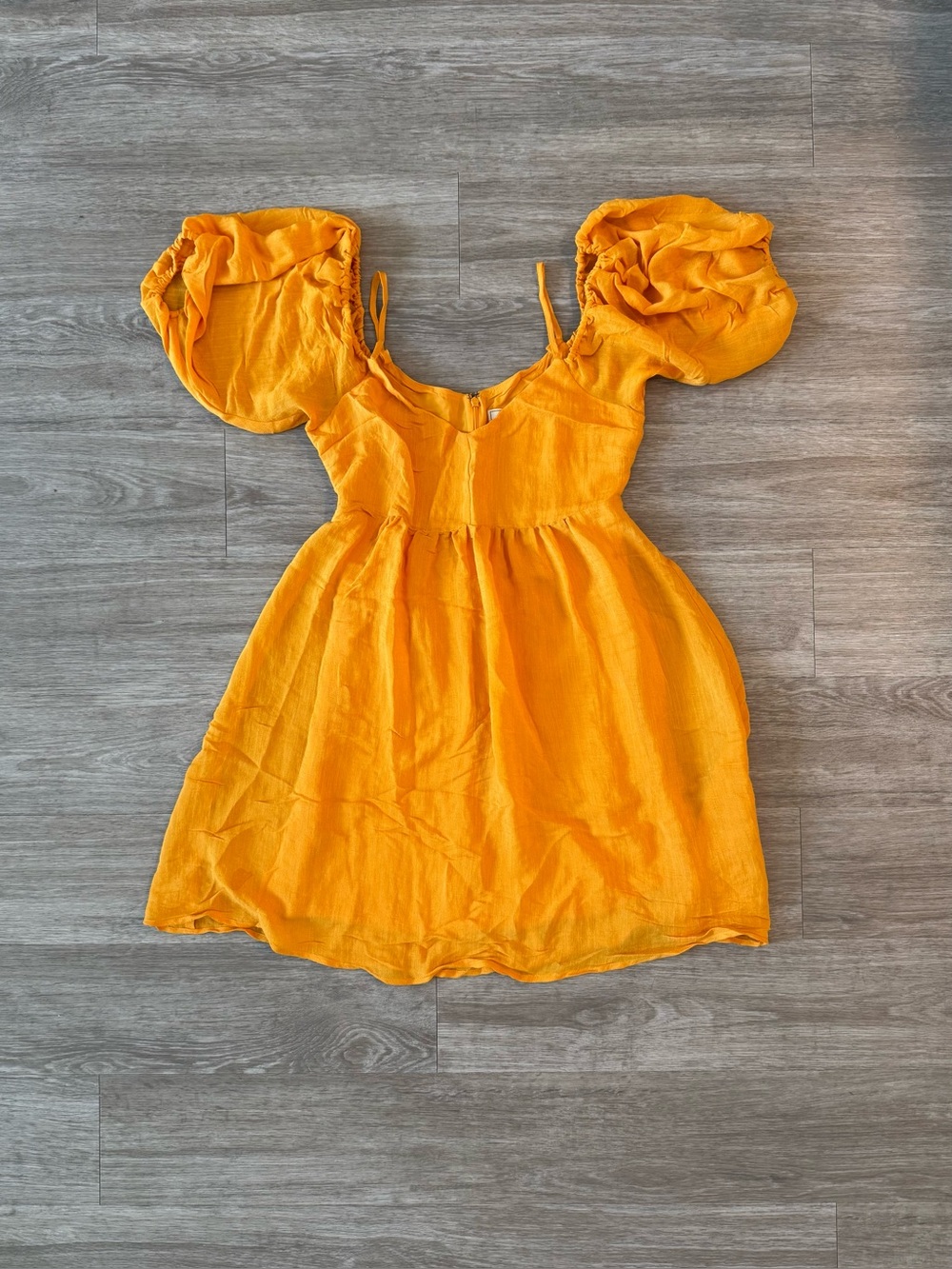 Anthropologie Moulinette Soeurs Carina Mustard Yellow Flare Dress, Size XS
